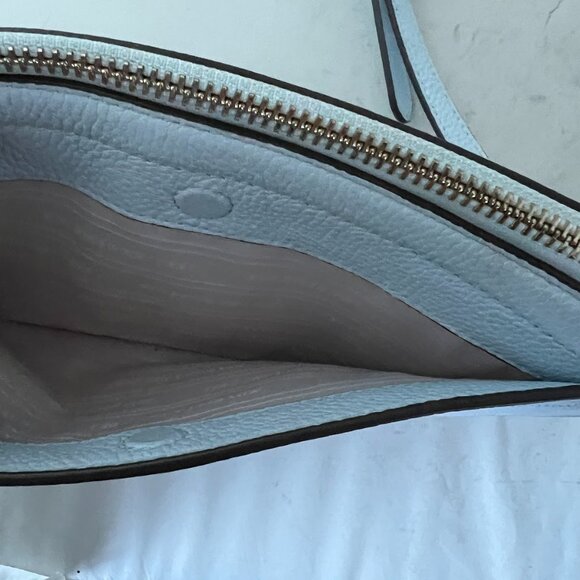 Kate Spade Watercolor Blue Knott Pebbled Leather Crossbody Bag - Picture 7 of 13